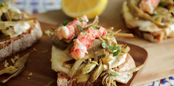 Bruschetta saporita ai carciofi